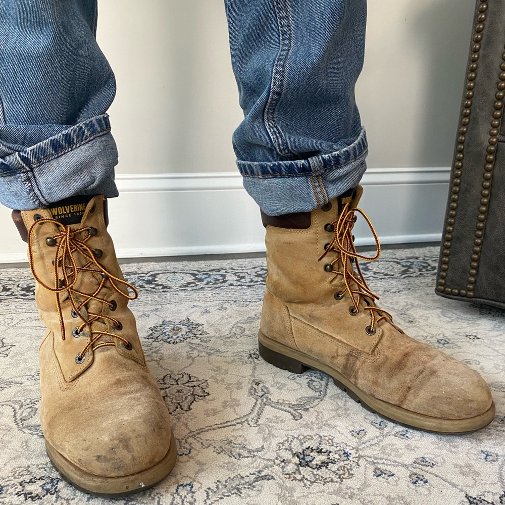 Wolverine Gold Leather Workboot. Size 10.5.
